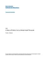 A study of portfolio use by mental health therapists